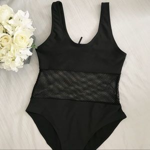 Mesh Accent One Piece | Two Piece-like | Summer